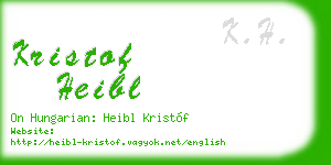 kristof heibl business card